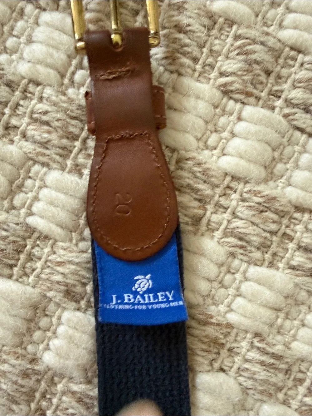 Boys J Bailey Buddy Belt - Navy - Small